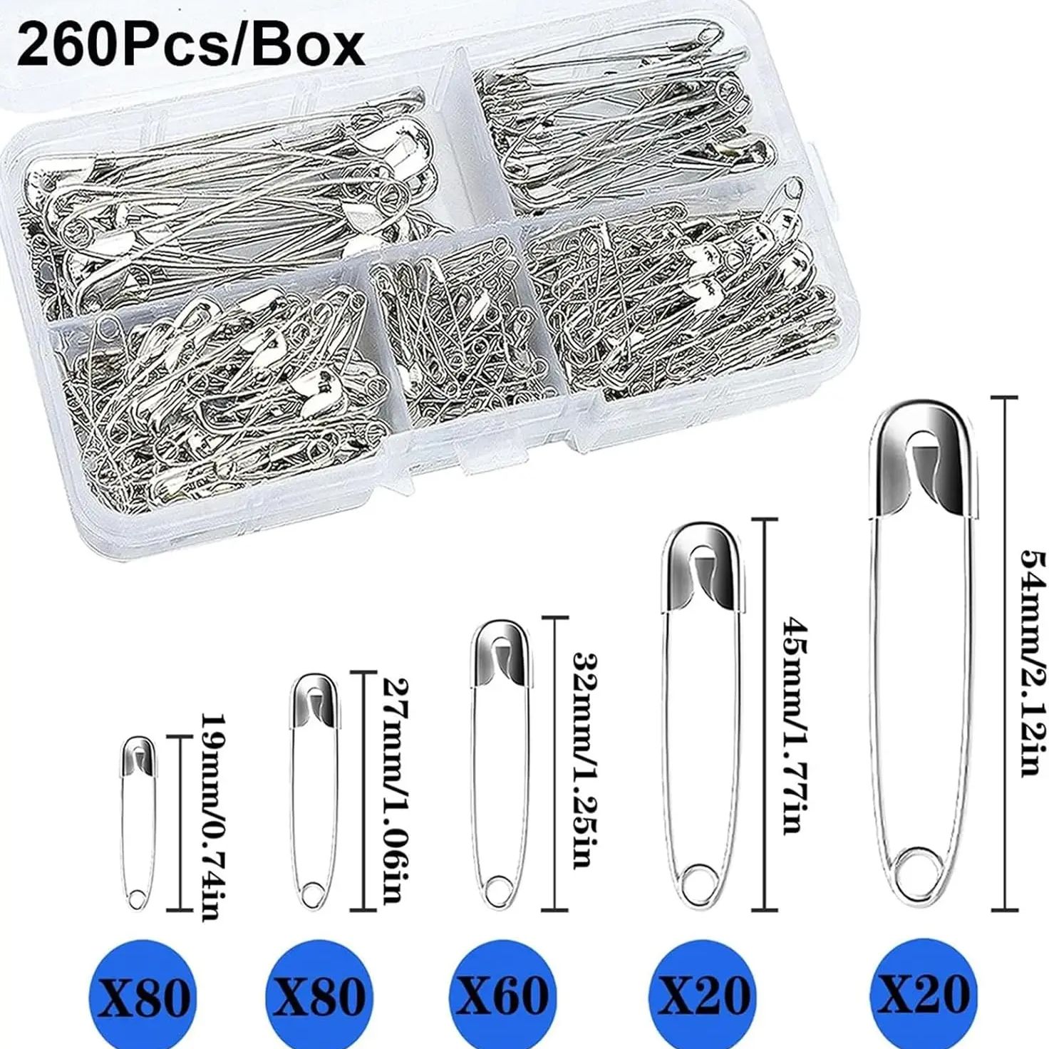 Silver Safety Pins Kit With St - огляд і ціна Craft Embellishment Storage