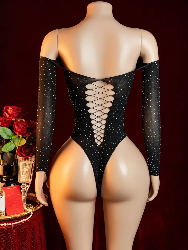 Rhinestone Fishnet Hollow Baby - огляд і ціна Crystal Mesh Fabric