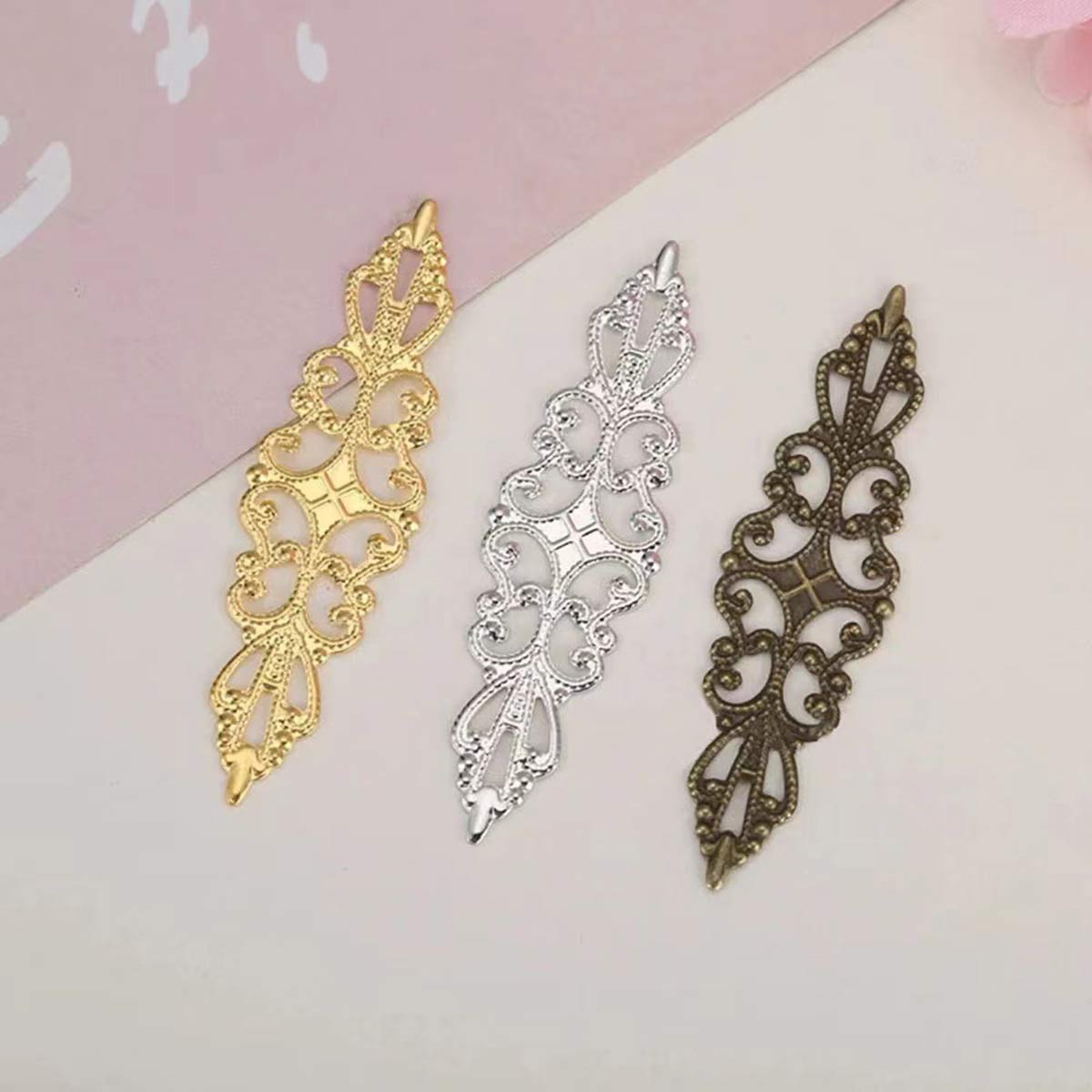 200PCS Hollow Rhombus Charm Fi - огляд і ціна Craft Embellishment