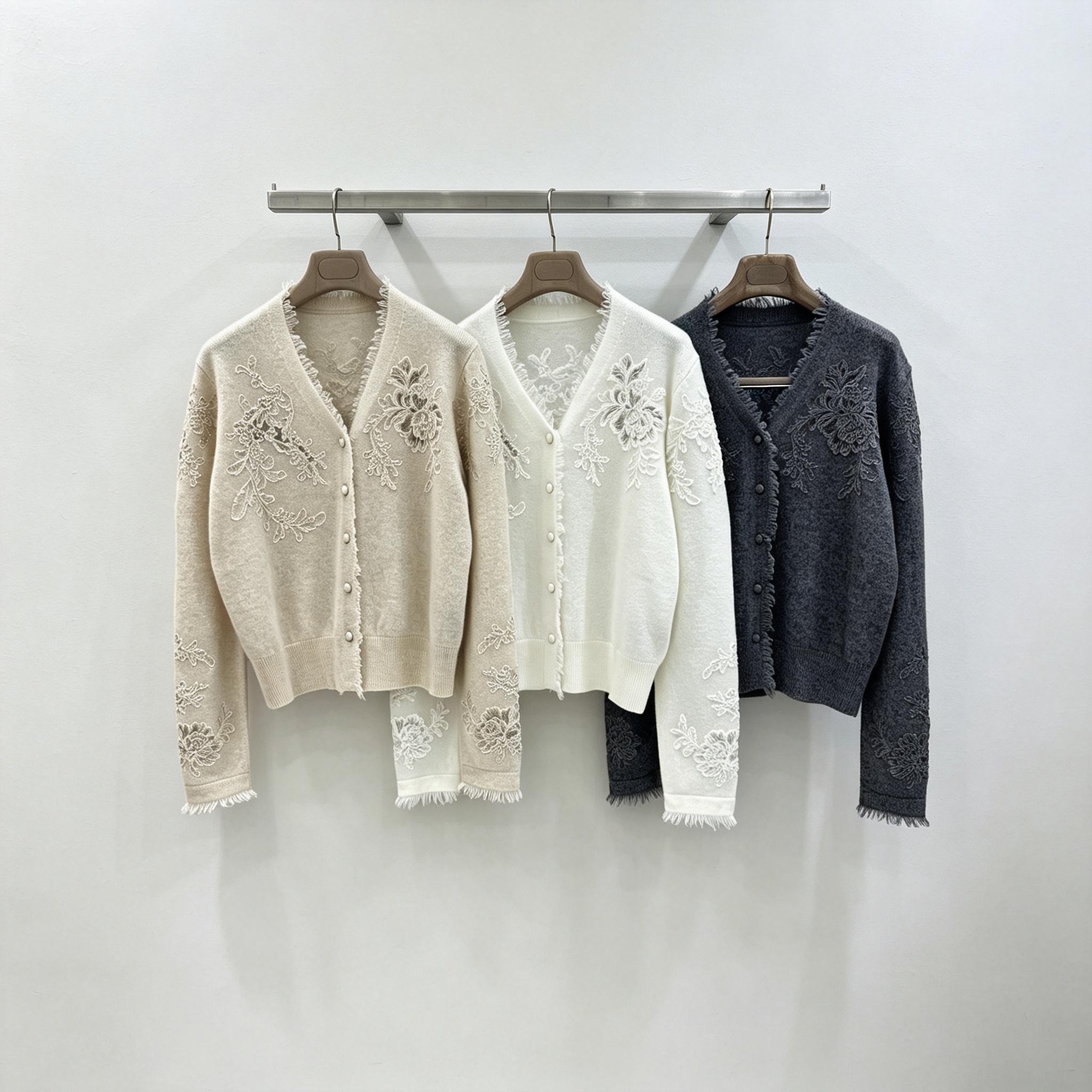 Women V‑Neck Knit Cardigan Flo - огляд і ціна Tassel Fringe Trim