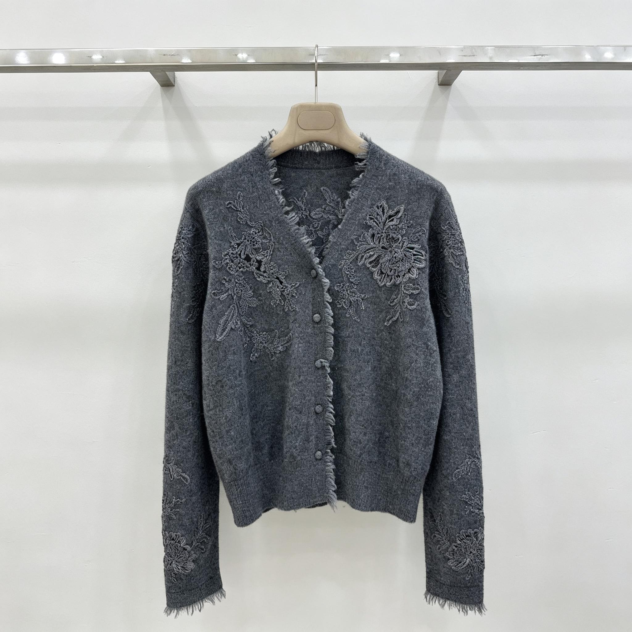 Women V‑Neck Knit Cardigan Flo - огляд і ціна Tassel Fringe Trim