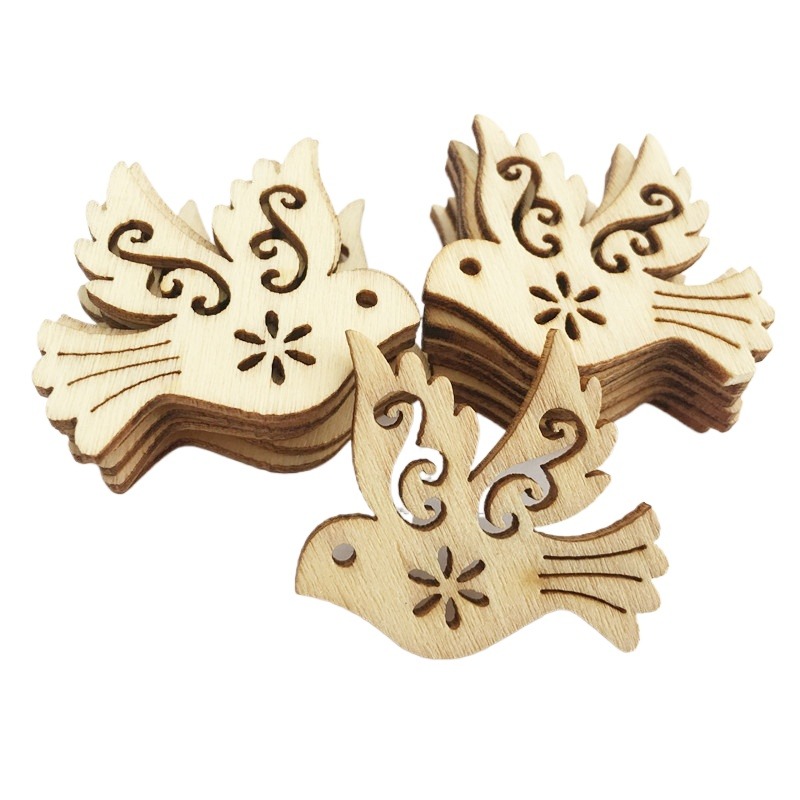 50pcs Unfinished Wooden Peace  - огляд і ціна Craft Embellishment