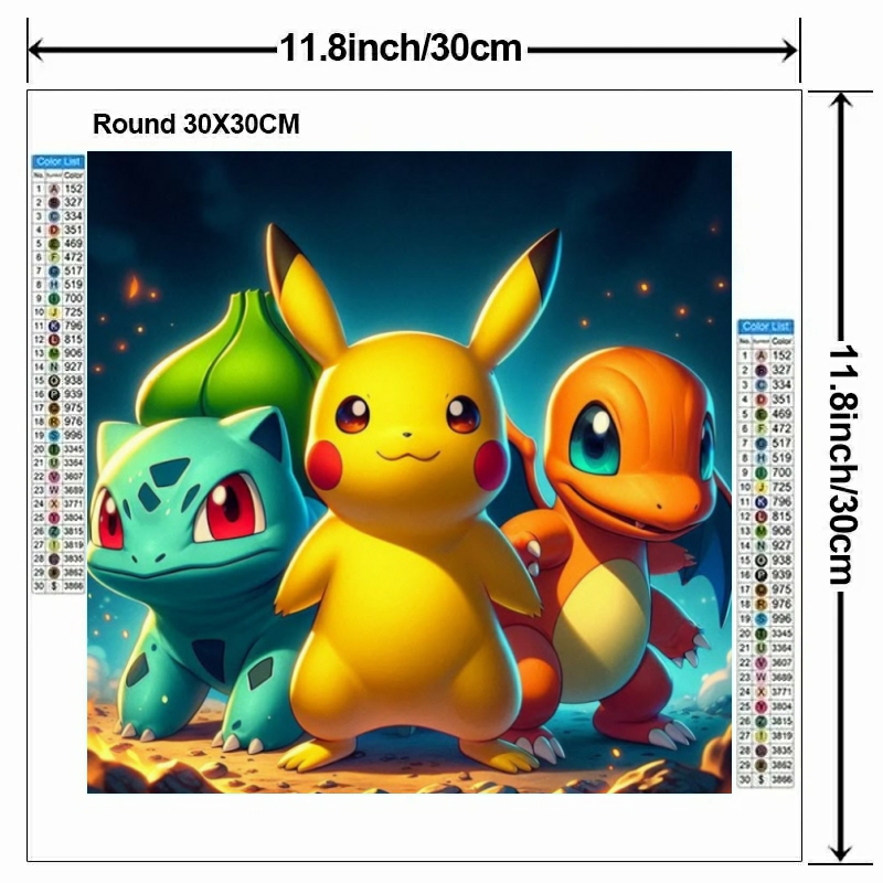 Cartoon Pokémon 5D DIY Diamond - огляд і ціна Embroidery Embellishments