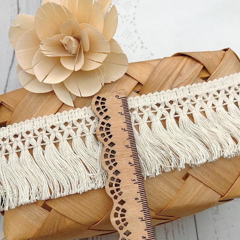 10Yard/Lot Beige 6CM/8CM Tasse - огляд і ціна Fringe Ribbon Sewing