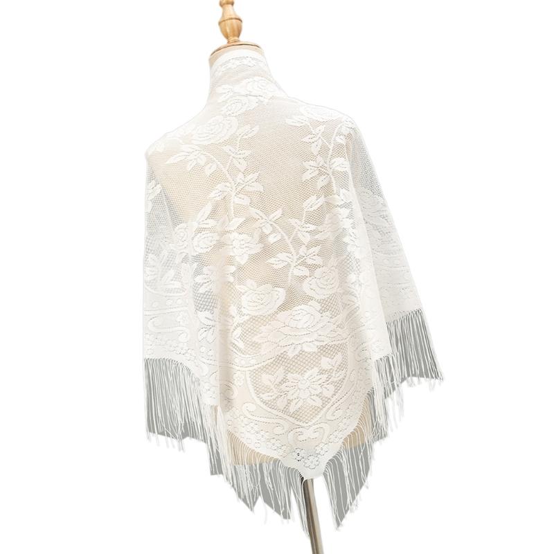 652F All Matching Lace Shawl W - огляд і ціна Tassel Fringe Trim