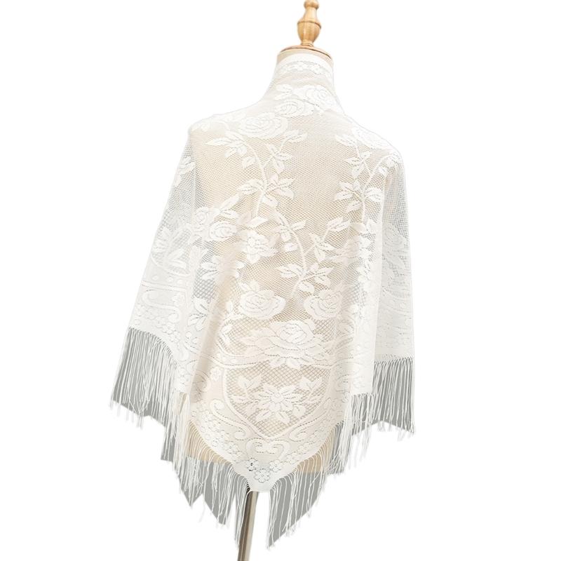 652F All Matching Lace Shawl W - огляд і ціна Tassel Fringe Trim