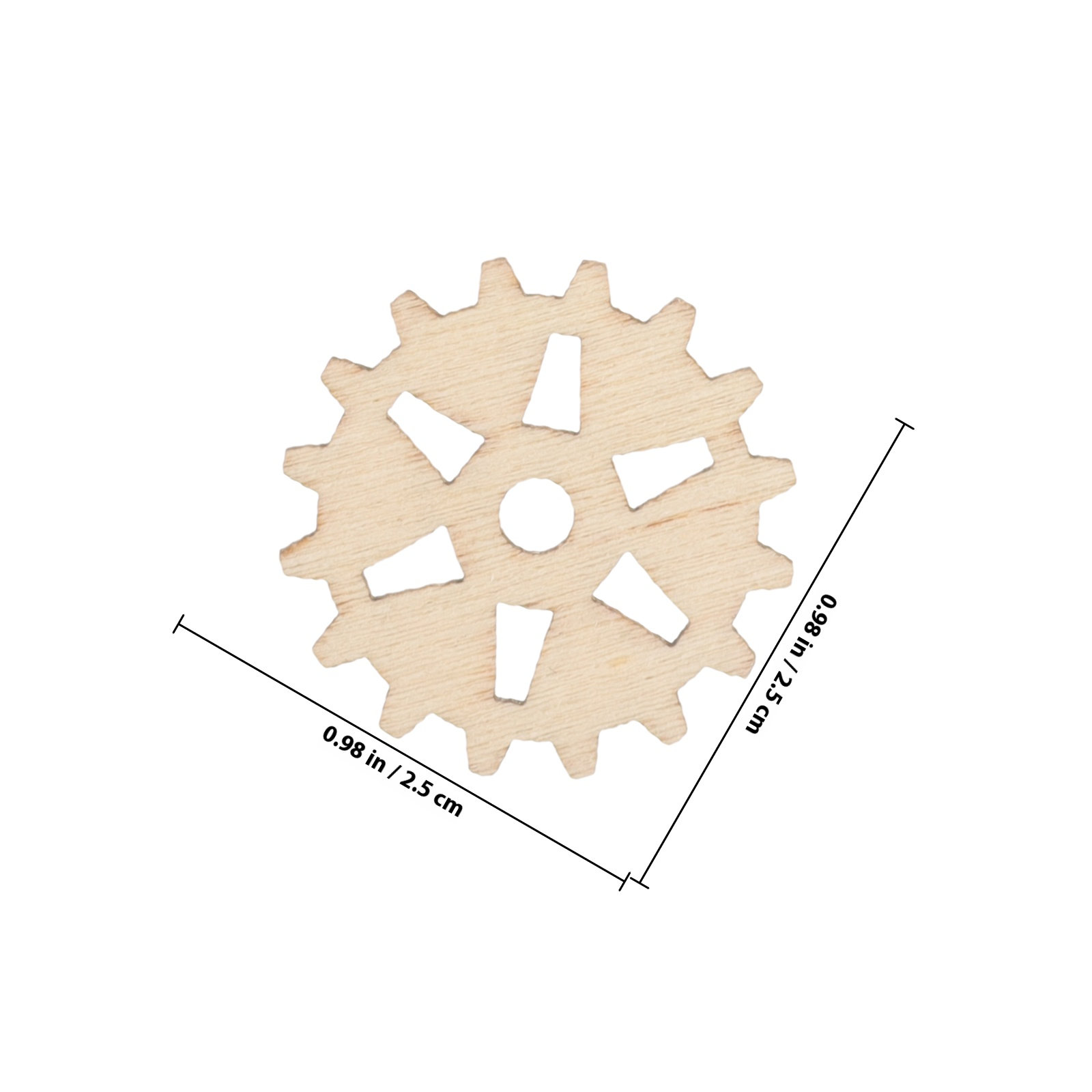 100Pcs Wood Gear Craft Pieces  - огляд і ціна Craft Embellishment
