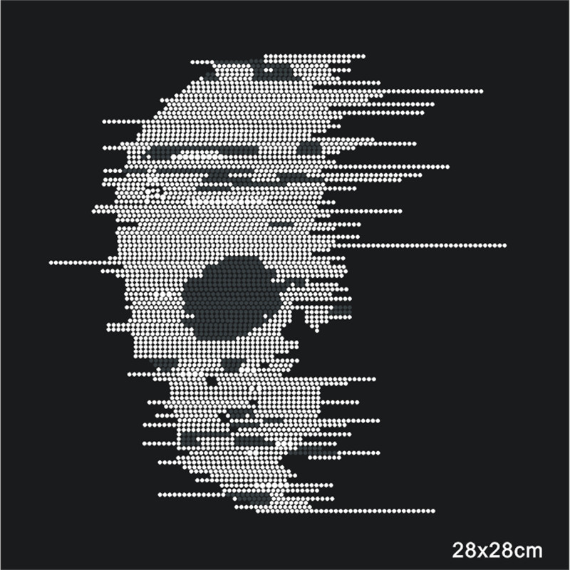 Skull Patch,Iron On Transfers  - огляд і ціна Hotfix Rhinestone Sheet